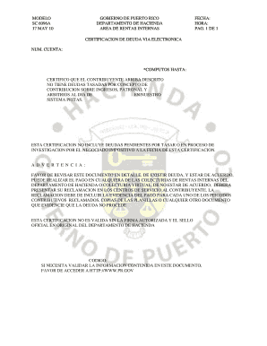 Certificación de Deuda