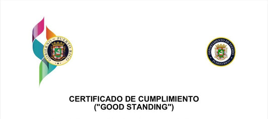 Certificado de Cumplimiento (Good Standing)