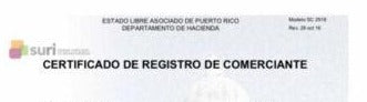 Certificado de Registro de Comerciantes