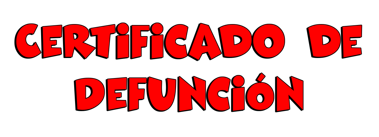 Certificado de Defunción